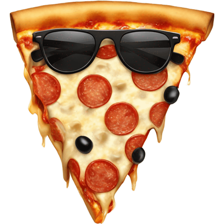 Pizza wearing sunglasses emoji