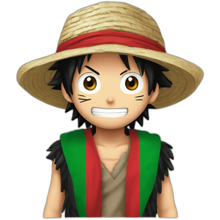 Luffy main drapeau  Palestine emoji