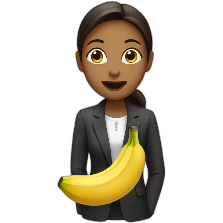 Women eat banana emoji