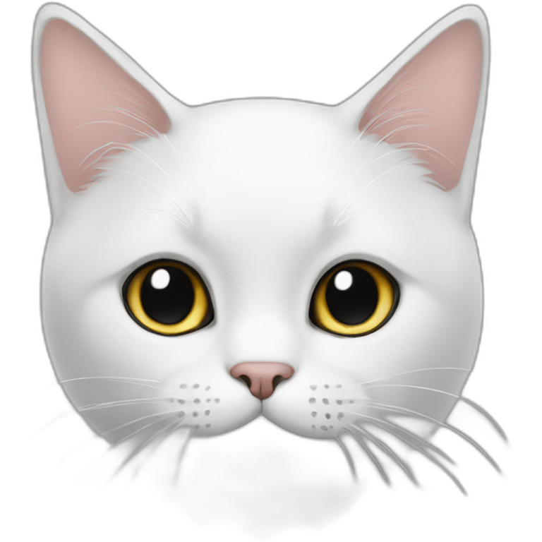 whit cat with black points emoji