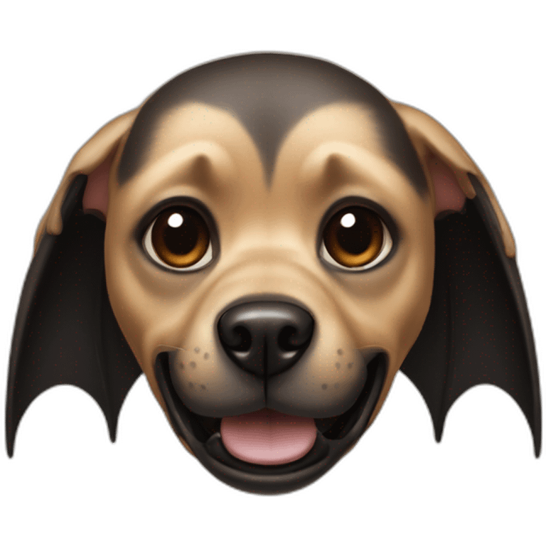 Monkey bat dog tan black emoji