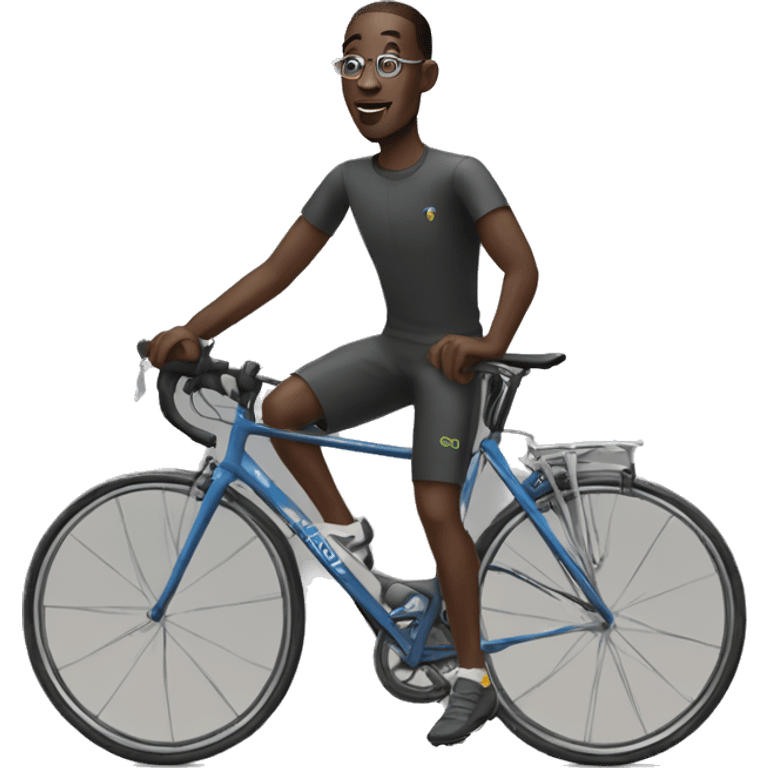 ousmane sonko sur un velo emoji