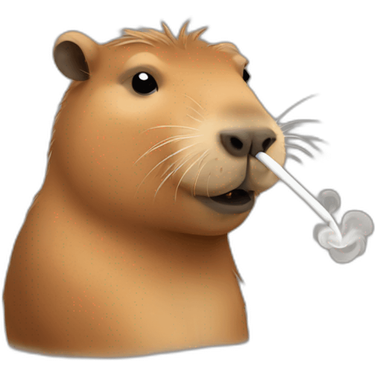 Capybara smoking emoji