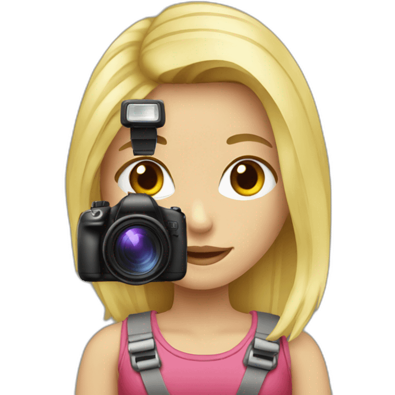 Blond girl Photographer emoji