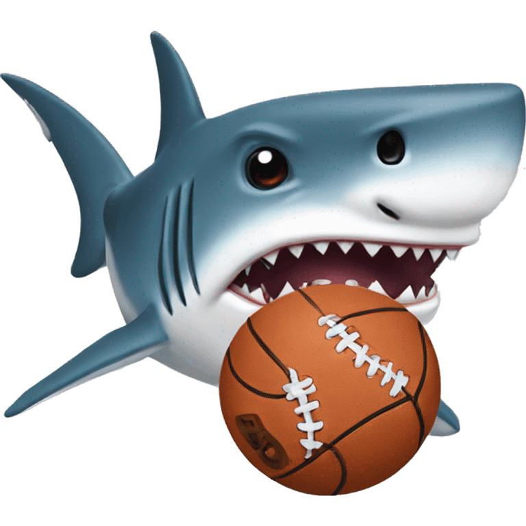 Shark playing ball emoji