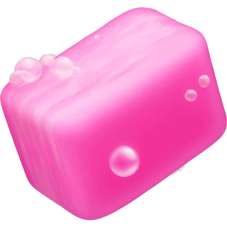 Pink soap with bubbles emoji