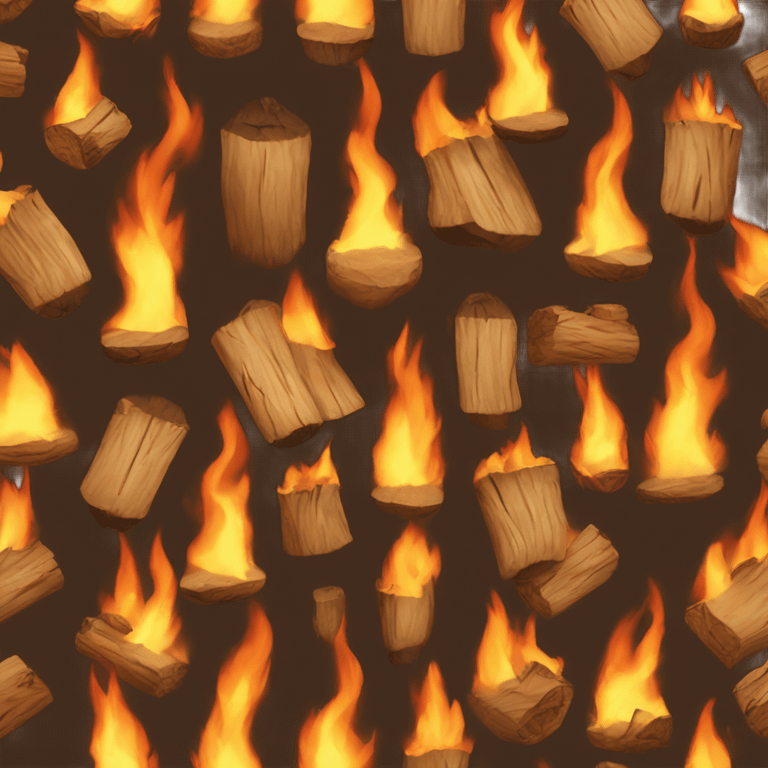 Wood on fire emoji