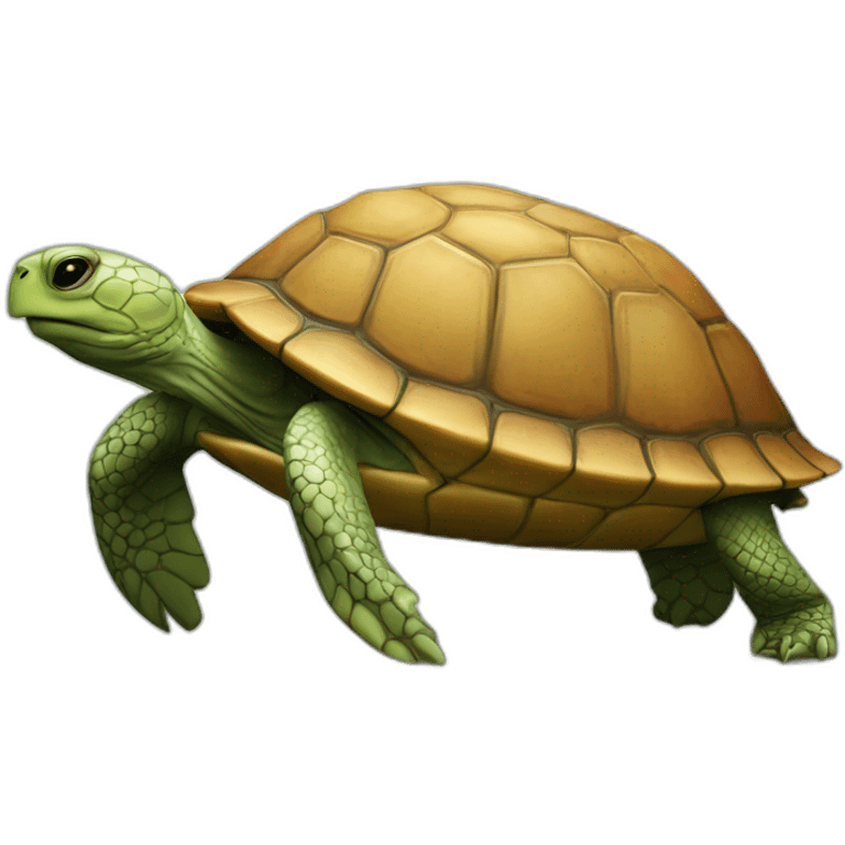 Une tête de mort sur une tortue emoji