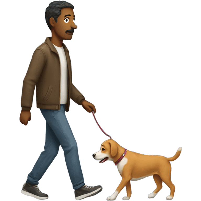 Man walking dog emoji