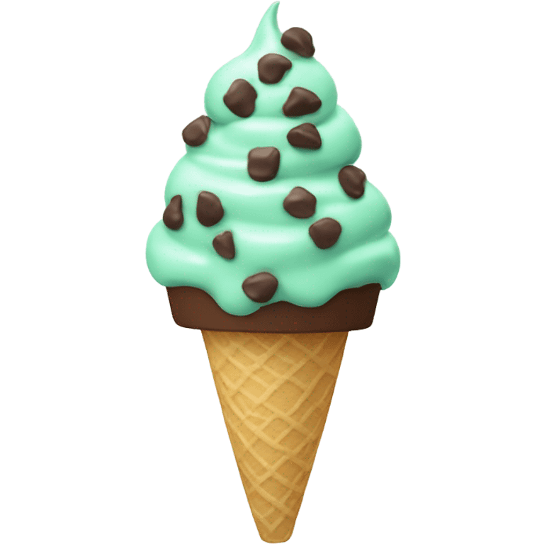 Mint-ice-cream-with-chocolate-chips  emoji