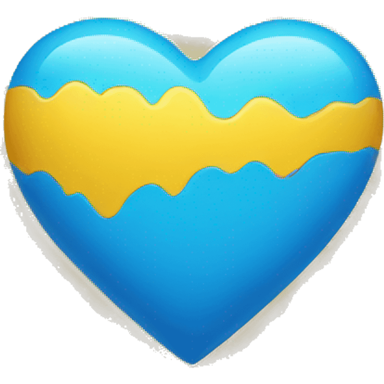 yellow-blue heart emoji