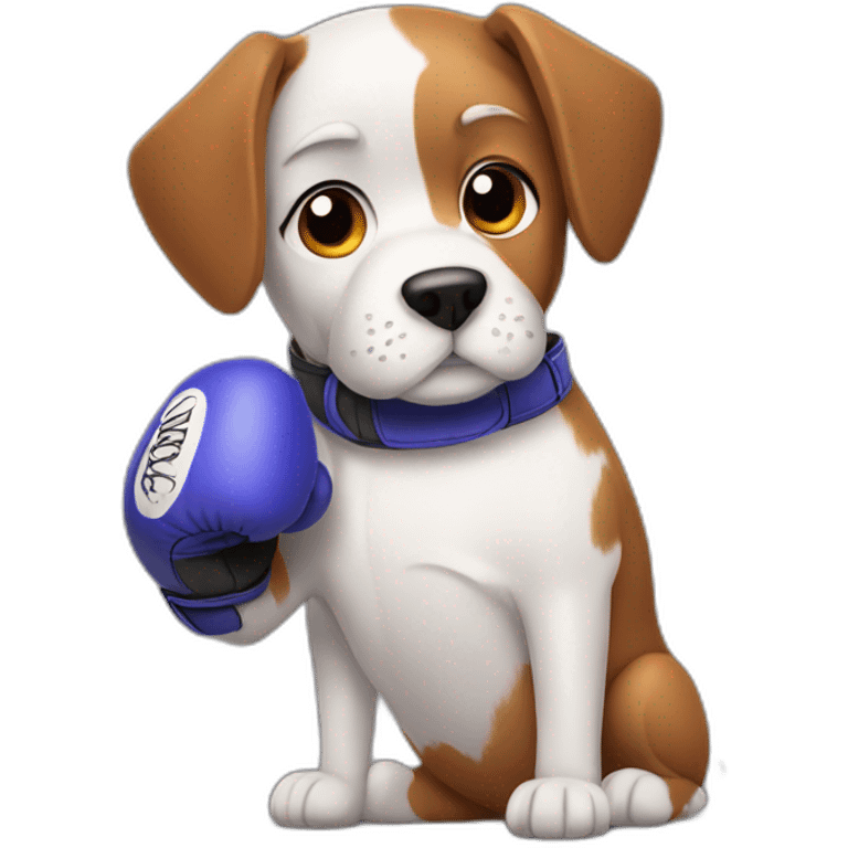 dog with boxing gloves emoji