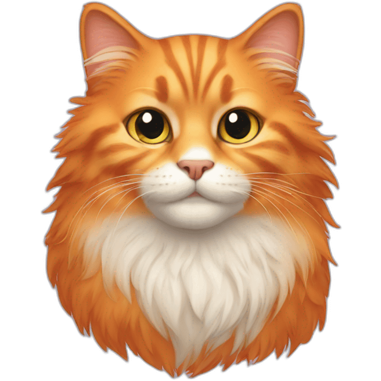 Orange fluffy cat emoji