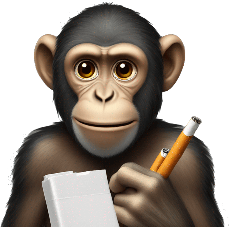 monkey with cigarettes  emoji