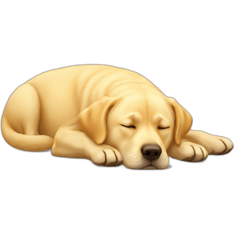 yellow labrador sleeping emoji