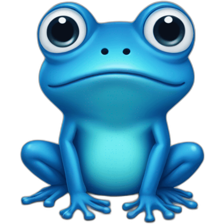 blue frog shedding tears  emoji