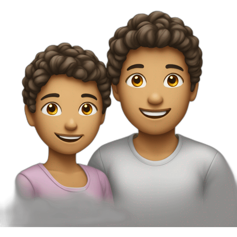 deux adolescents heureux emoji