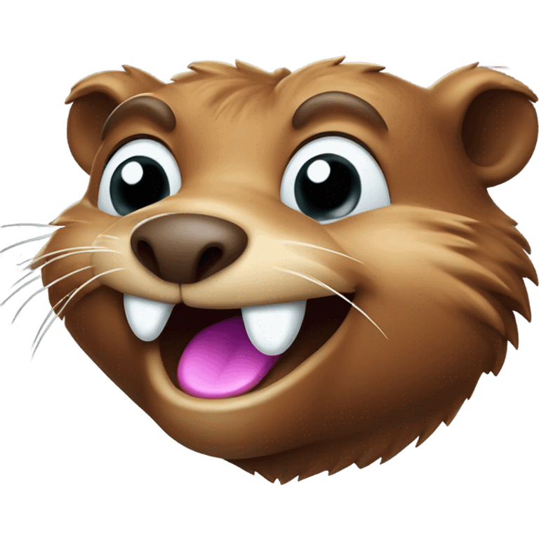 Happy beaver emoji