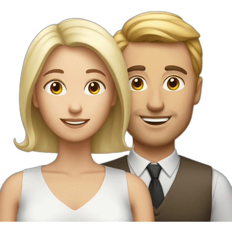 white man and woman learn new book emoji