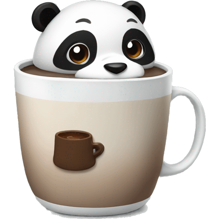 Panda drinking hot chocolate emoji