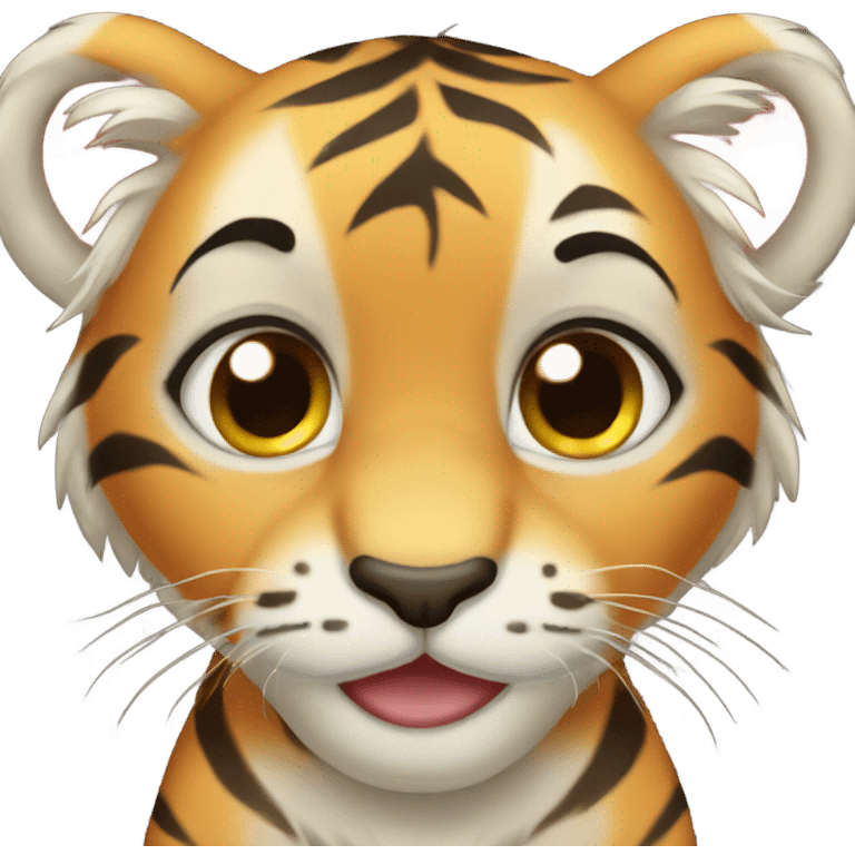 tiger baby lion emoji