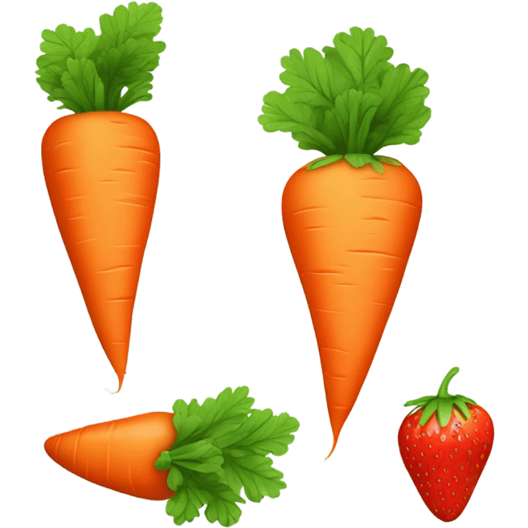 carrot and strawberry  emoji