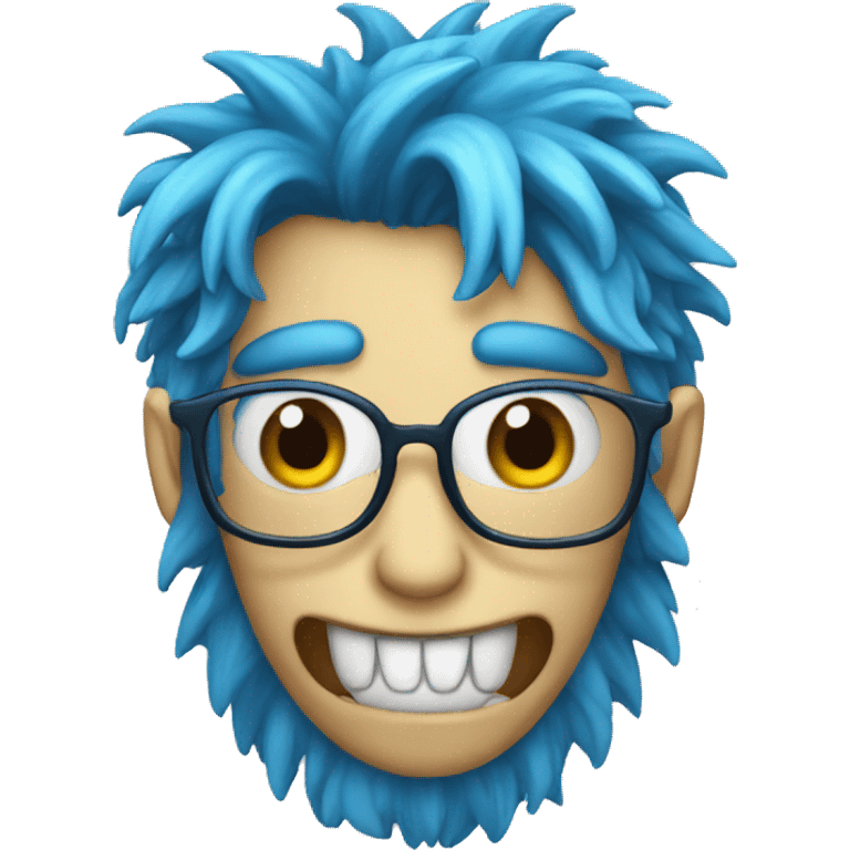 blue haired monster emoji