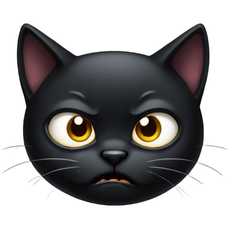 really angry Black Cat emoji