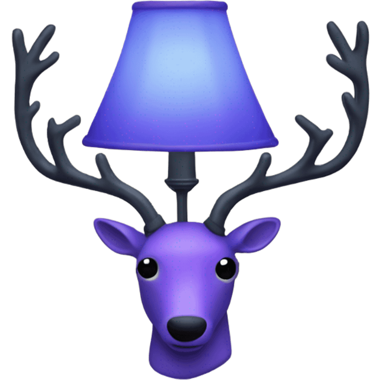 a bluish-purple reindeer-shaped lamp emoji