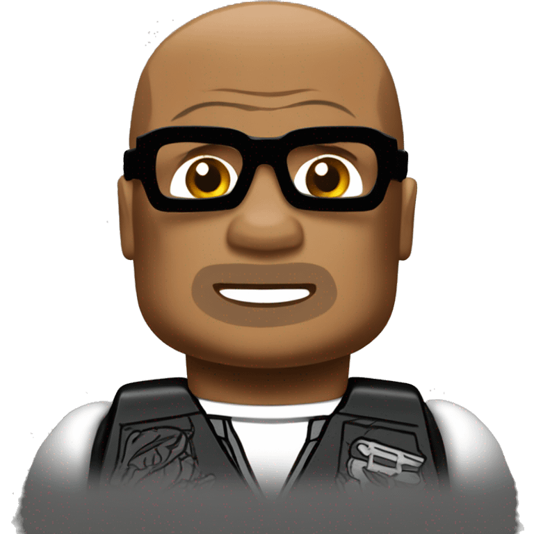 Dwayne Johnson lego full body emoji