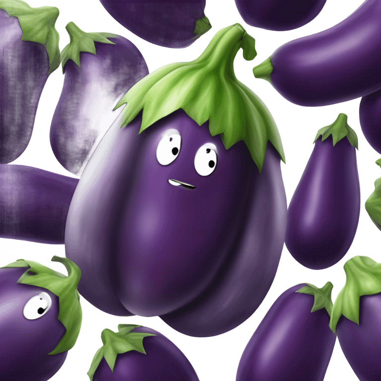 An exploding eggplant  emoji