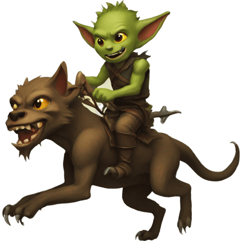 goblin riding a worg  emoji