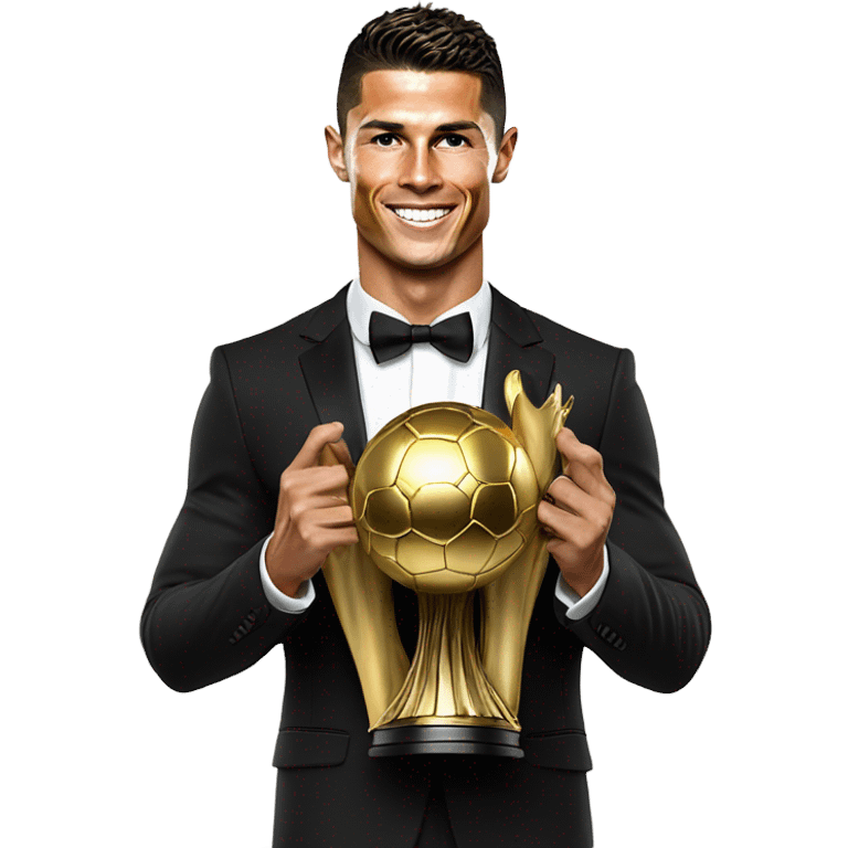 Cristiano Ronaldo with ballon gold  emoji