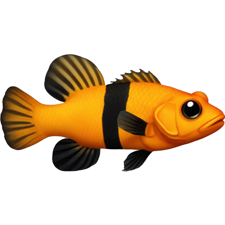 Orange and black goby emoji