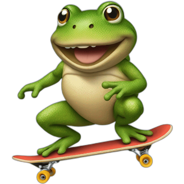 toad from mario riding a skateboard emoji