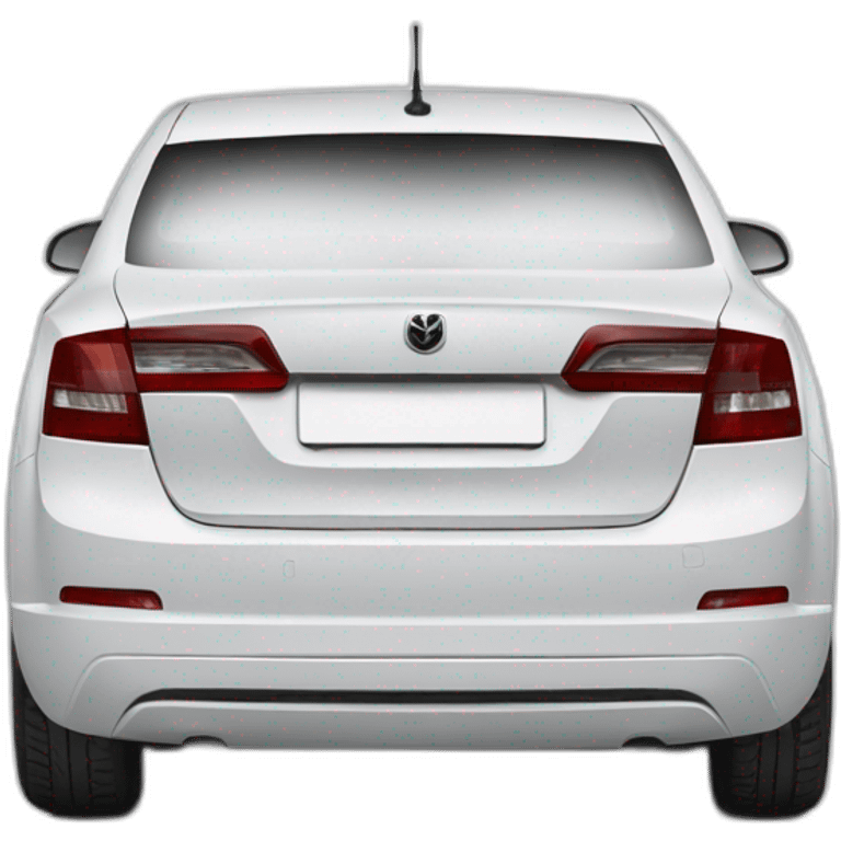 Škoda Octavia II white emoji