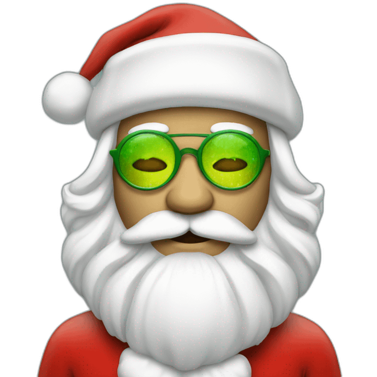 smoking weed Santa Claus emoji