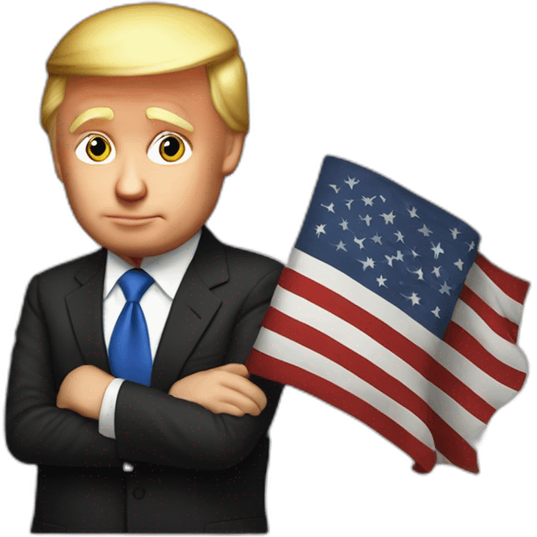 squeezie whit donald trump emoji