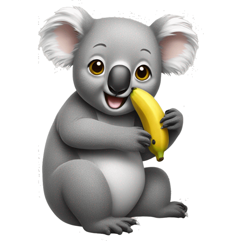 koala eating banana emoji