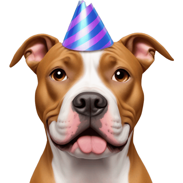 pitbull in a party hat emoji