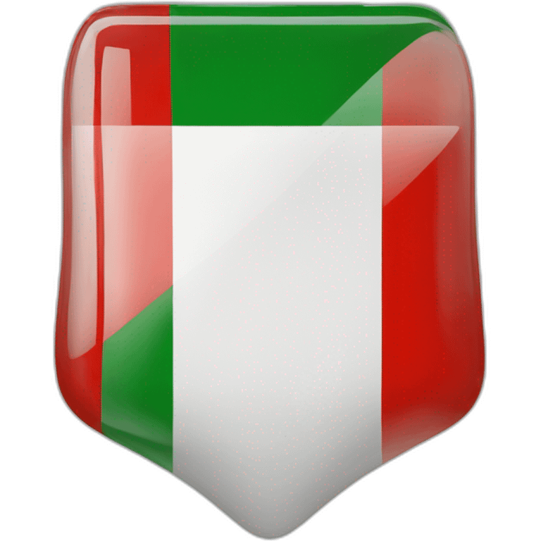 A glass-easted Italian flag emoji