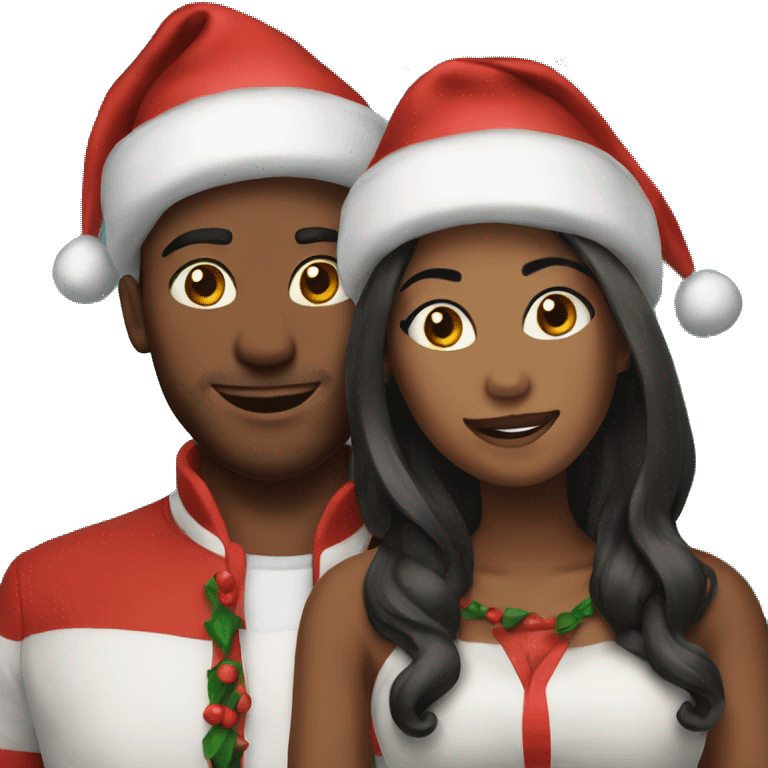 2 lovers dressed for Christmas emoji