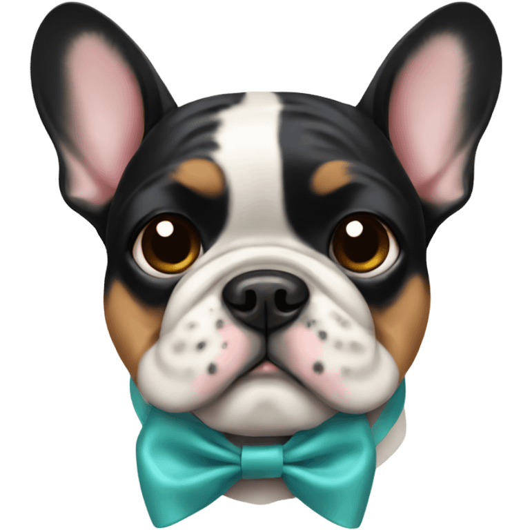 Frenchie with bow emoji