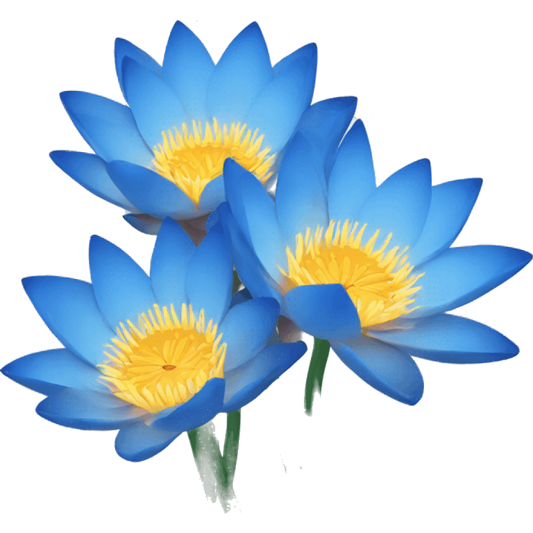 Two blue lotus flowers emoji