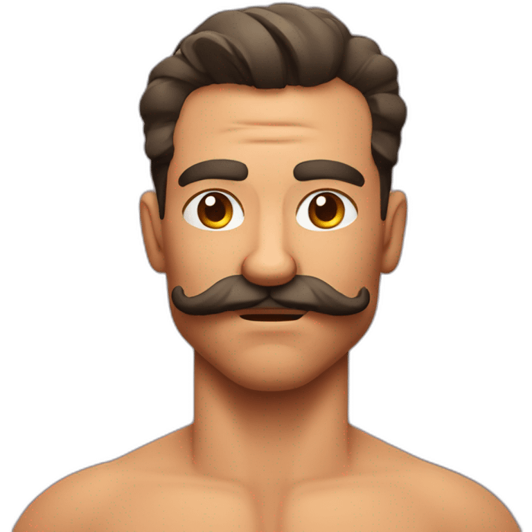 Muscle mustache expressive Cuban man emoji