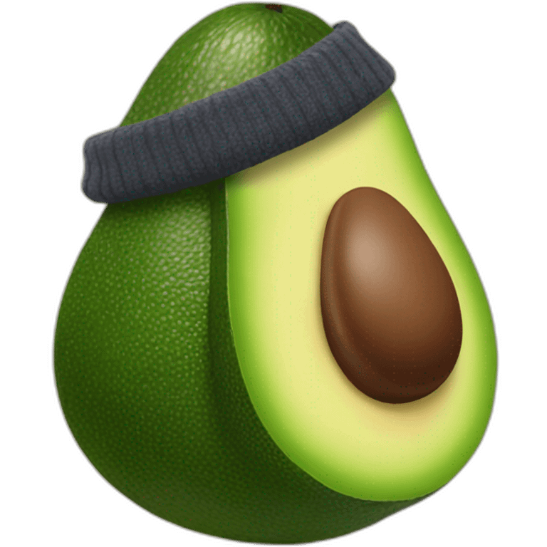 avocado wearing a beret emoji