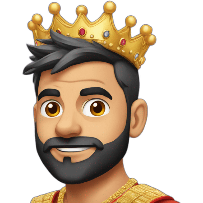 Virat kohli wearing crown emoji