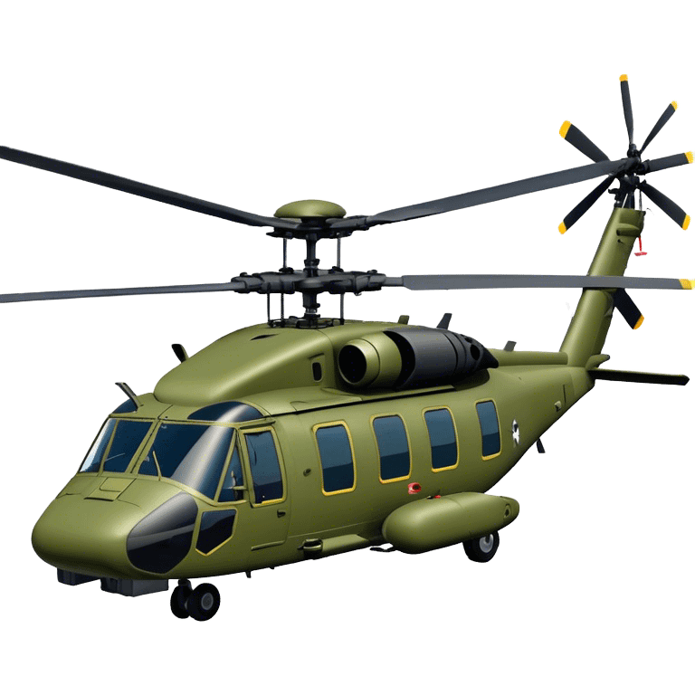 Sikorsky UH-60 Black Hawk - Sikorsky (Model Year: 2022) (Iconic colour: Olive green) emoji