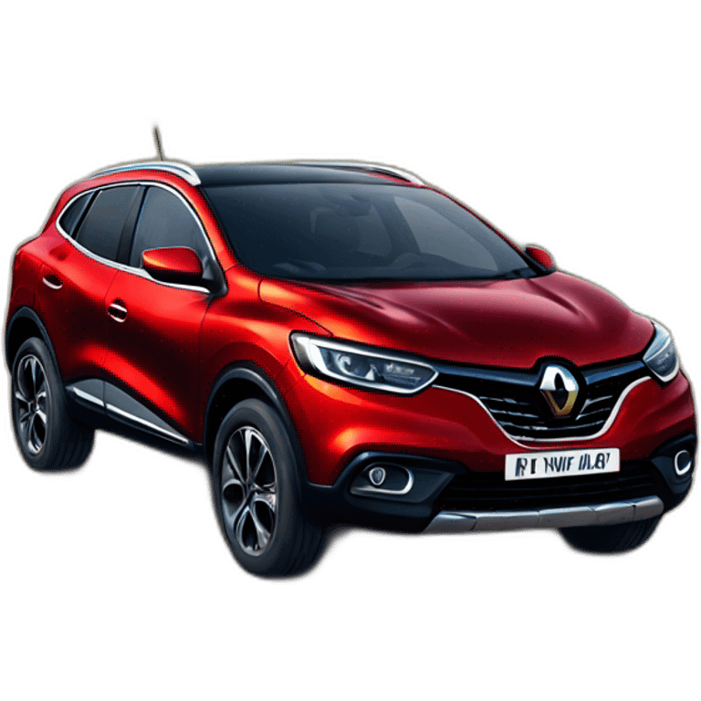 Red Renault kadjar off roading  emoji