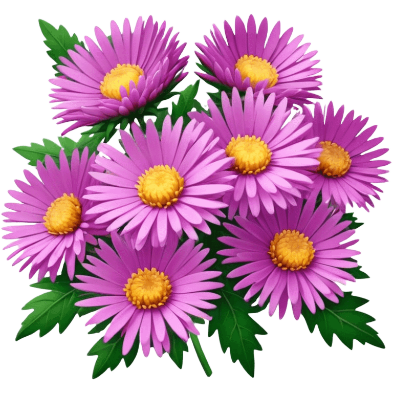 Bunch of pink Asters emoji